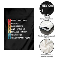 First They Came for The Immigrants Garden Flag Sarcastic Immigration Rights Protest
