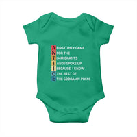 First They Came for The Immigrants Baby Onesie Sarcastic Immigration Rights Protest