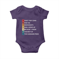 First They Came for The Immigrants Baby Onesie Sarcastic Immigration Rights Protest
