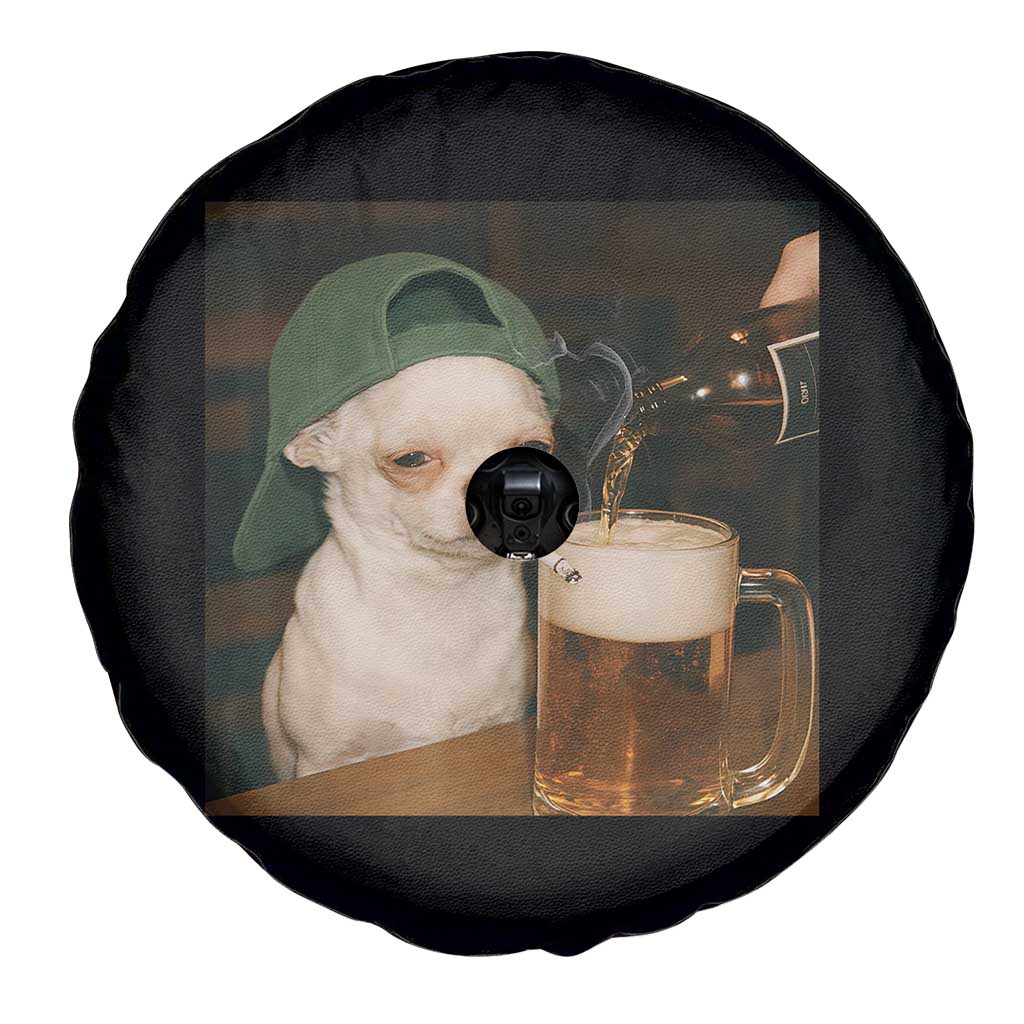 Funny Chihuahua St Patricks Day Meme Spare Tire Cover Chihuahua Smoking Irish Beer Lover