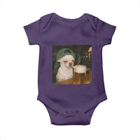 Funny Chihuahua St Patricks Day Meme Baby Onesie Chihuahua Smoking Irish Beer Lover