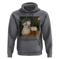 Funny Chihuahua St Patricks Day Meme Hoodie Chihuahua Smoking Irish Beer Lover