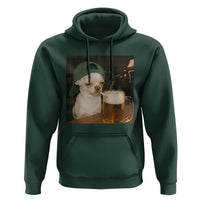 Funny Chihuahua St Patricks Day Meme Hoodie Chihuahua Smoking Irish Beer Lover