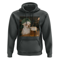 Funny Chihuahua St Patricks Day Meme Hoodie Chihuahua Smoking Irish Beer Lover