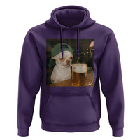 Funny Chihuahua St Patricks Day Meme Hoodie Chihuahua Smoking Irish Beer Lover