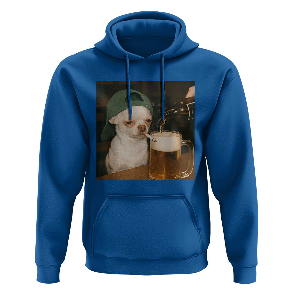 Funny Chihuahua St Patricks Day Meme Hoodie Chihuahua Smoking Irish Beer Lover