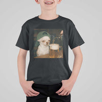 Funny Chihuahua St Patricks Day Meme T Shirt For Kid Chihuahua Smoking Irish Beer Lover
