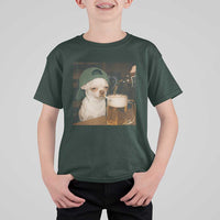 Funny Chihuahua St Patricks Day Meme T Shirt For Kid Chihuahua Smoking Irish Beer Lover