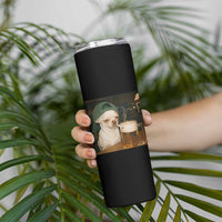 Funny Chihuahua St Patricks Day Meme Skinny Tumbler Chihuahua Smoking Irish Beer Lover