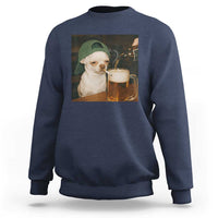 Funny Chihuahua St Patricks Day Meme Sweatshirt Chihuahua Smoking Irish Beer Lover
