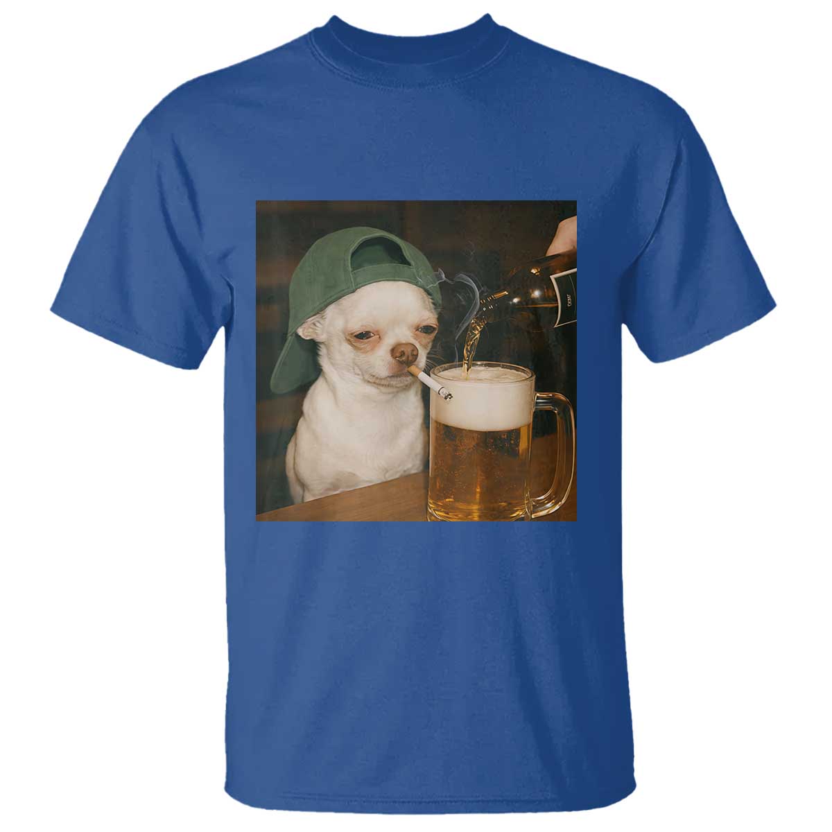 Funny Chihuahua St Patricks Day Meme T Shirt Chihuahua Smoking Irish Beer Lover