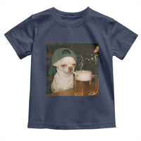 Funny Chihuahua St Patricks Day Meme Toddler T Shirt Chihuahua Smoking Irish Beer Lover