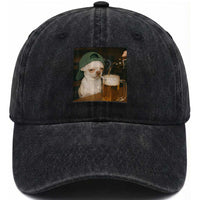 Funny Chihuahua St Patricks Day Meme Washed Cotton Baseball Cap Chihuahua Smoking Irish Beer Lover