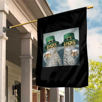 Funny St Patricks Day Cats Drinking Beer Meme Garden Flag