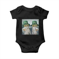 Funny St Patricks Day Cats Drinking Beer Meme Baby Onesie