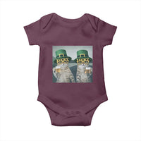 Funny St Patricks Day Cats Drinking Beer Meme Baby Onesie