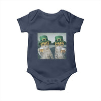 Funny St Patricks Day Cats Drinking Beer Meme Baby Onesie