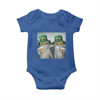 Funny St Patricks Day Cats Drinking Beer Meme Baby Onesie