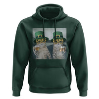 Funny St Patricks Day Cats Drinking Beer Meme Hoodie