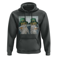 Funny St Patricks Day Cats Drinking Beer Meme Hoodie