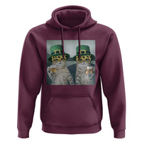 Funny St Patricks Day Cats Drinking Beer Meme Hoodie