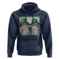 Funny St Patricks Day Cats Drinking Beer Meme Hoodie