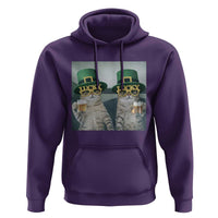 Funny St Patricks Day Cats Drinking Beer Meme Hoodie