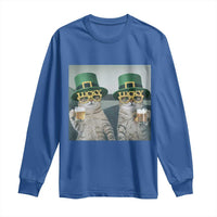 Funny St Patricks Day Cats Drinking Beer Meme Long Sleeve Shirt