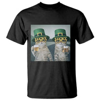 Funny St Patricks Day Cats Drinking Beer Meme T Shirt
