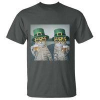 Funny St Patricks Day Cats Drinking Beer Meme T Shirt