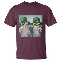 Funny St Patricks Day Cats Drinking Beer Meme T Shirt