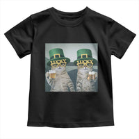 Funny St Patricks Day Cats Drinking Beer Meme Toddler T Shirt