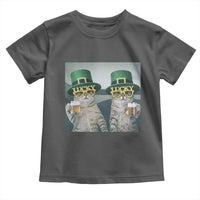 Funny St Patricks Day Cats Drinking Beer Meme Toddler T Shirt