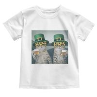 Funny St Patricks Day Cats Drinking Beer Meme Toddler T Shirt