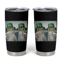 Funny St Patricks Day Cats Drinking Beer Meme Tumbler Cup
