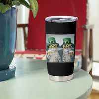 Funny St Patricks Day Cats Drinking Beer Meme Tumbler Cup