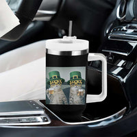 Funny St Patricks Day Cats Drinking Beer Meme Tumbler With Handle