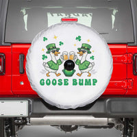 Funny St Patricks Day Goose Drinking Beer Spare Tire Cover Goose Bump