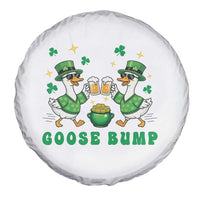 Funny St Patricks Day Goose Drinking Beer Spare Tire Cover Goose Bump