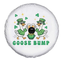 Funny St Patricks Day Goose Drinking Beer Spare Tire Cover Goose Bump
