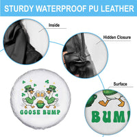 Funny St Patricks Day Goose Drinking Beer Spare Tire Cover Goose Bump