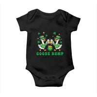Funny St Patricks Day Goose Drinking Beer Baby Onesie Goose Bump