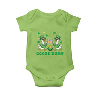 Funny St Patricks Day Goose Drinking Beer Baby Onesie Goose Bump