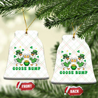 Funny St Patricks Day Goose Drinking Beer Ceramic Ornament Goose Bump