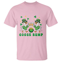 Funny St Patricks Day Goose Drinking Beer T Shirt Goose Bump