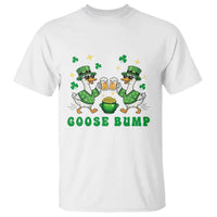 Funny St Patricks Day Goose Drinking Beer T Shirt Goose Bump