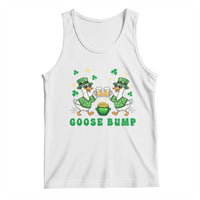 Funny St Patricks Day Goose Drinking Beer Tank Top Goose Bump