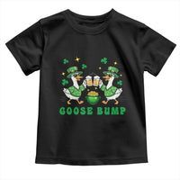 Funny St Patricks Day Goose Drinking Beer Toddler T Shirt Goose Bump