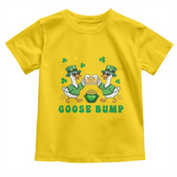 Funny St Patricks Day Goose Drinking Beer Toddler T Shirt Goose Bump