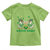 Funny St Patricks Day Goose Drinking Beer Toddler T Shirt Goose Bump